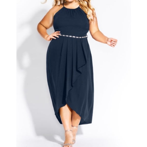 NWT City Chic Halter Hi-Lo Dress - Picture 1 of 7